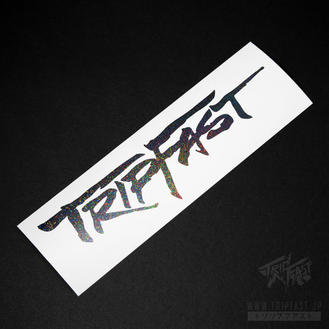 TRIPFAST HIT Logo Sticker (Black Holo Flake)
