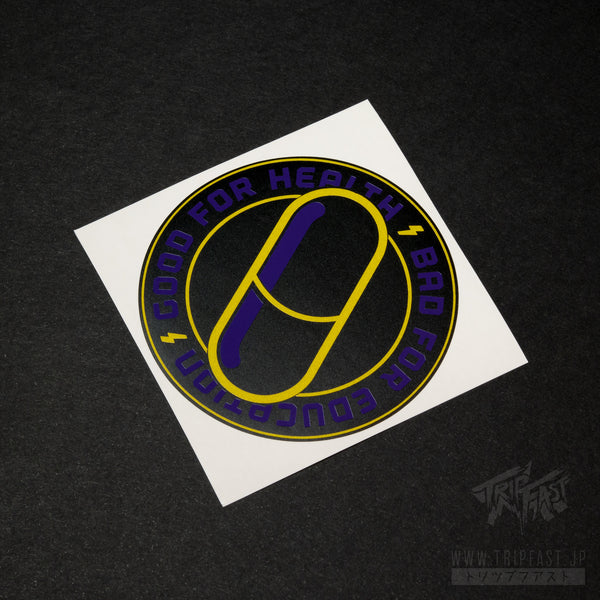 Capsule "Good For Health/Bad For Education" Three Layer Sticker
