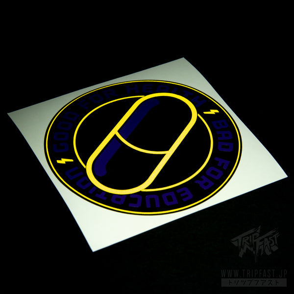 Capsule "Good For Health/Bad For Education" Three Layer Sticker