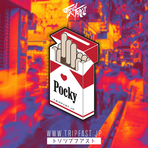 Pocky Addiction Chocolate Five Layer Sticker