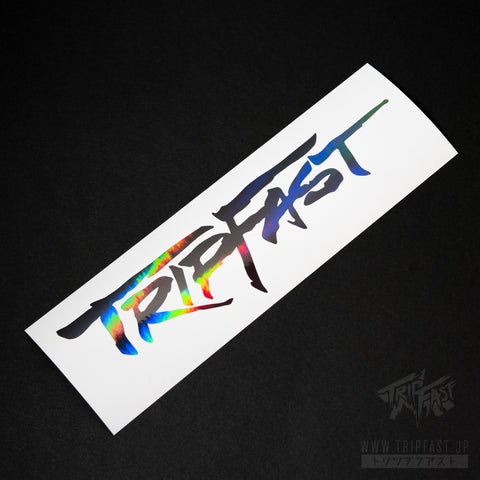TRIPFAST HIT Logo Sticker (Black Holo Chrome)