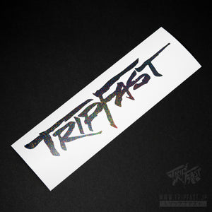 TRIPFAST HIT Logo Sticker (Black Holo Flake)