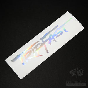 TRIPFAST HIT Logo Sticker (Silver Holo Chrome)