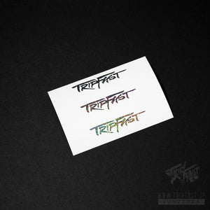 TRIPFAST HIT MICRO Logo Sticker (Black Holo Flake)