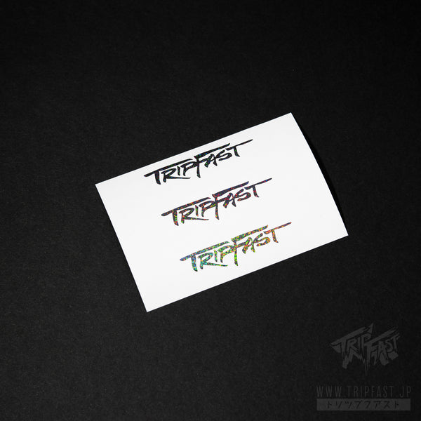 TRIPFAST HIT MICRO Logo Sticker (Black Holo Flake)