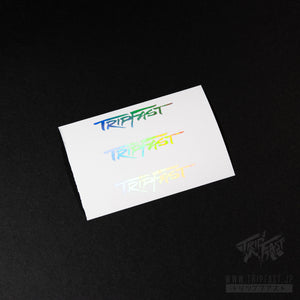 TRIPFAST HIT MICRO Logo Sticker (Silver Holo Chrome)