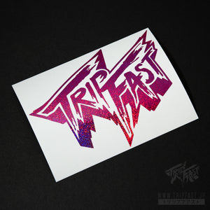TRIPFAST OG Logo Sticker (Raspberry Holo Flake)
