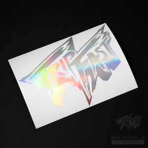 TRIPFAST OG Logo Sticker (Silver Holo Chrome)